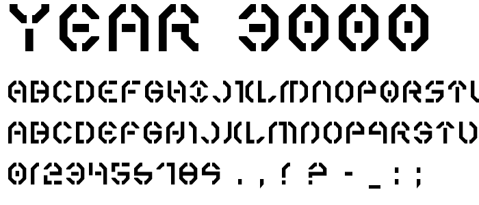 Year 3000 font